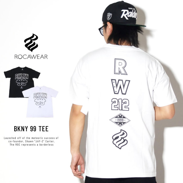 ROCA WEAR ロカウェア 半袖Tシャツ BKLYN 99 ロゴ バックプリント BKLYN NUMBERING TEE RW183T08S