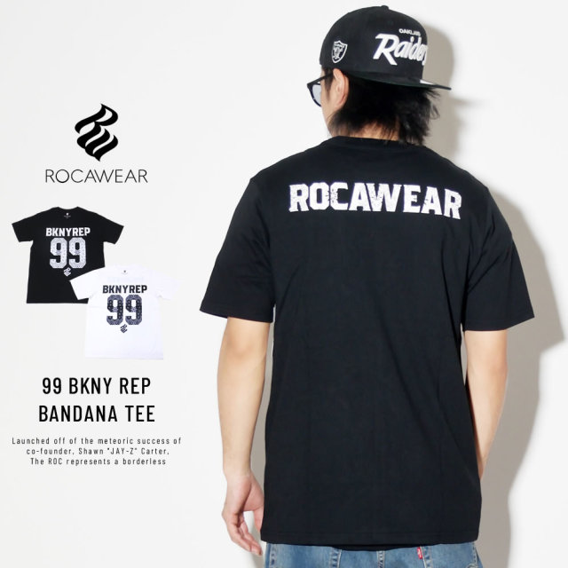ROCA WEAR ロカウェア 半袖Tシャツ ペイズリー 99 BKNY REP BANDANA TEE RW173T22S