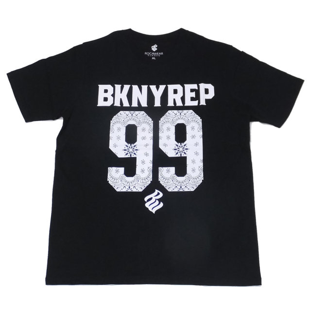 ROCA WEAR ロカウェア 半袖Tシャツ ペイズリー 99 BKNY REP BANDANA TEE RW173T22S