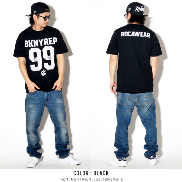 ROCA WEAR ロカウェア 半袖Tシャツ ペイズリー 99 BKNY REP BANDANA TEE RW173T22S
