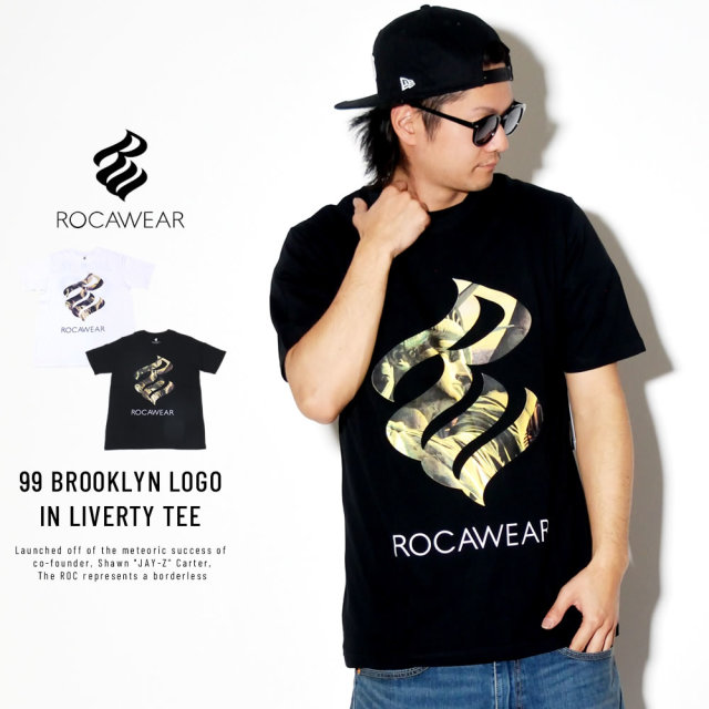 ROCA WEAR ロカウェア 半袖Tシャツ 自由の女神 フレイムロゴ 99 BROOKLYN LOGO IN LIVERTY TEE RW183T01S