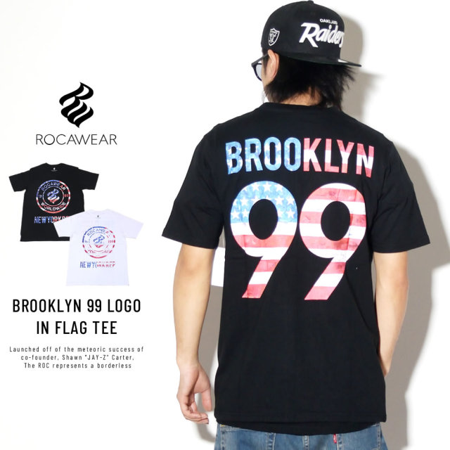 ROCA WEAR ロカウェア 半袖Tシャツ 星条旗 USフラッグ BROOKLYN 99 LOGO IN FLAG TEE RW183T02S