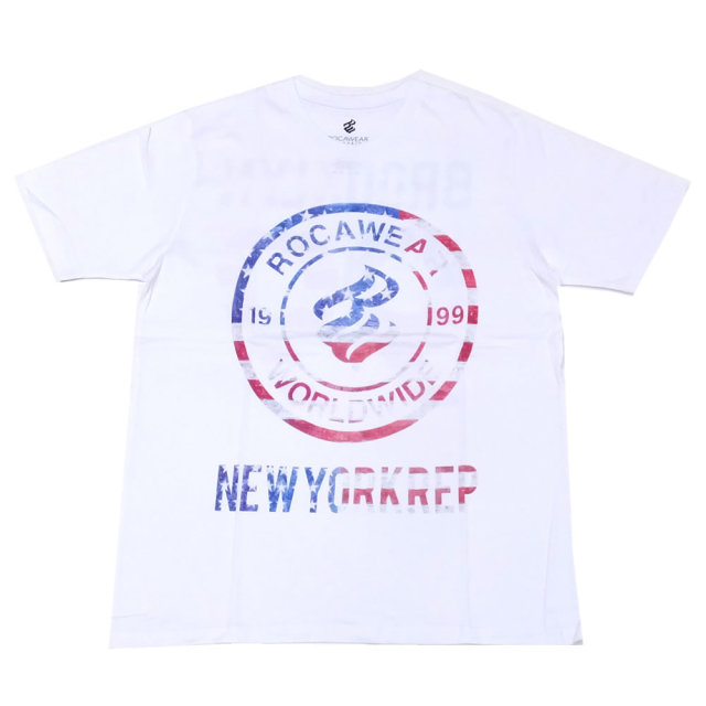 ROCA WEAR ロカウェア 半袖Tシャツ 星条旗 USフラッグ BROOKLYN 99 LOGO IN FLAG TEE RW183T02S