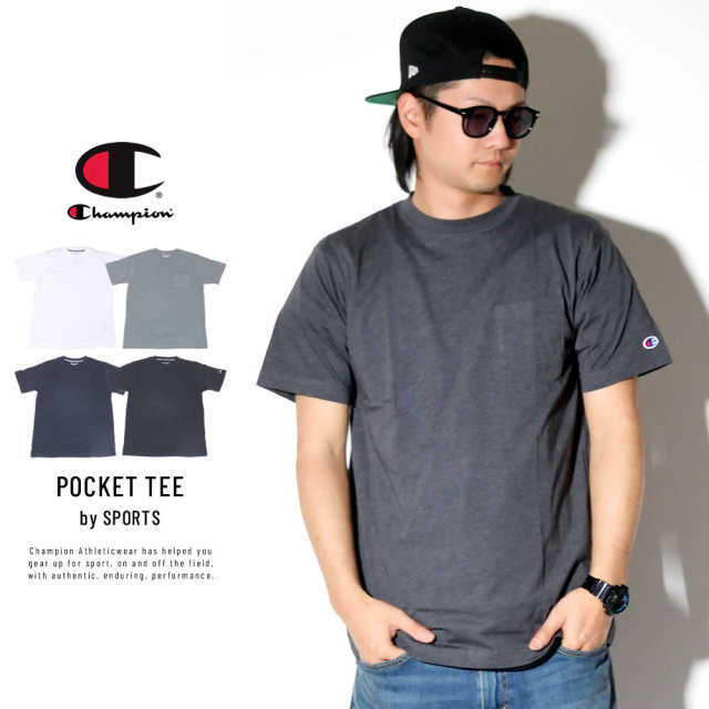 CHAMPION チャンピオン 半袖Tシャツ 胸ポケットTRAINING T-SHIRT C3-PS323