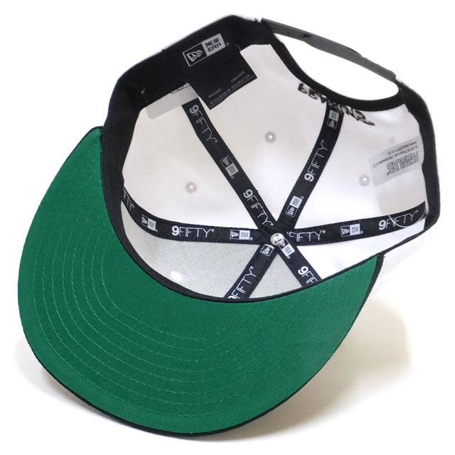 NEW ERA ニューエラ フラットバイザーキャップ 9FIFTY PEANUTS スヌーピー オン ボール ホワイト 11914500