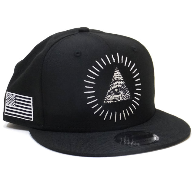 NEW ERA ニューエラ フラットバイザーキャップ 9FIFTY ダラー アイ ブラック × ホワイト 11914504