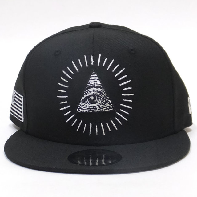 NEW ERA ニューエラ フラットバイザーキャップ 9FIFTY ダラー アイ ブラック × ホワイト 11914504