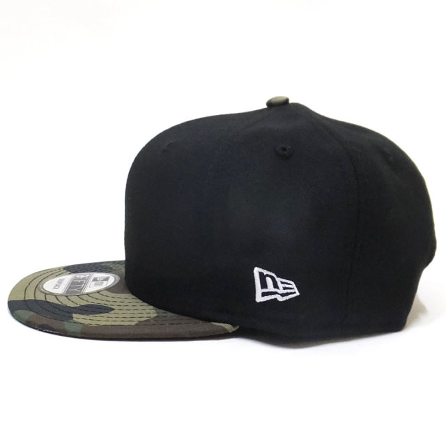 NEW ERA ニューエラ フラットバイザーキャップ 9FIFTY ベーシック ブラック ホワイトフラッグ ウッドランドカモバイザー 11914506