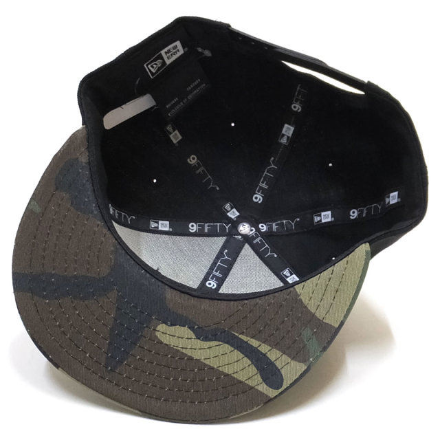 NEW ERA ニューエラ フラットバイザーキャップ 9FIFTY ベーシック ブラック ホワイトフラッグ ウッドランドカモバイザー 11914506