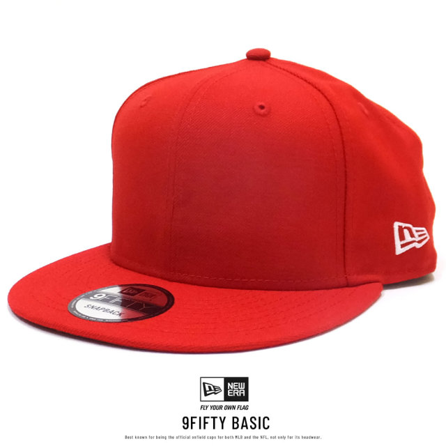 NEW ERA ニューエラ フラットバイザーキャップ 9FIFTY ベーシック スカーレット ホワイトフラッグ 11914507