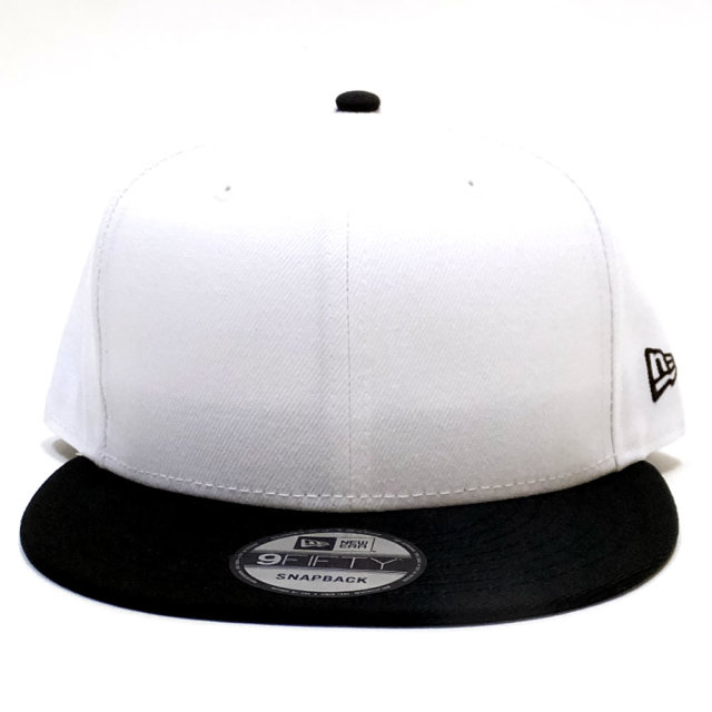 NEW ERA ニューエラ フラットバイザーキャップ 9FIFTY ベーシック ホワイト ブラックフラッグ ブラックバイザー 11914508