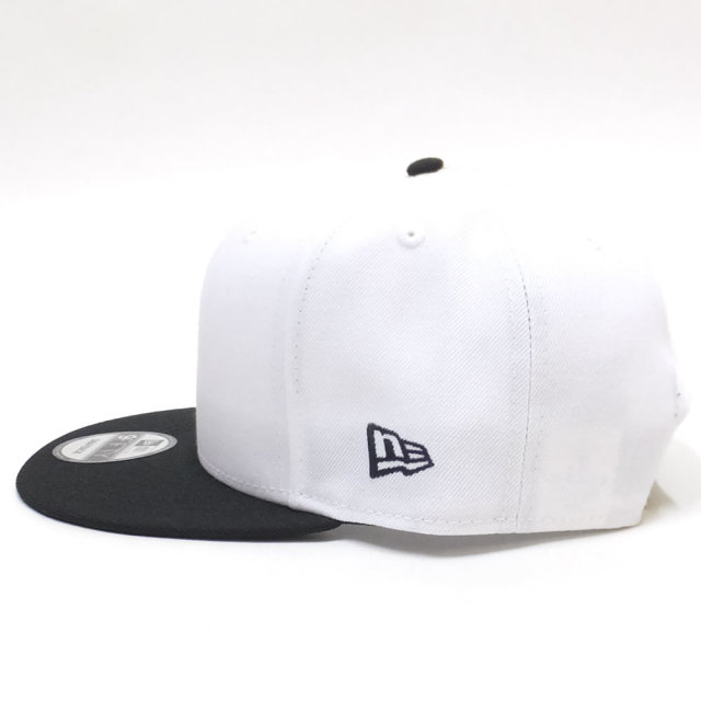 NEW ERA ニューエラ フラットバイザーキャップ 9FIFTY ベーシック ホワイト ブラックフラッグ ブラックバイザー 11914508