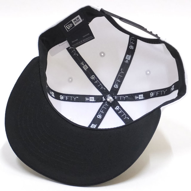 NEW ERA ニューエラ フラットバイザーキャップ 9FIFTY ベーシック ホワイト ブラックフラッグ ブラックバイザー 11914508