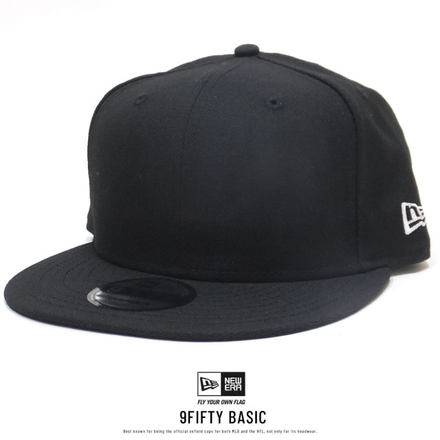 NEW ERA ニューエラ フラットバイザーキャップ 9FIFTY ベーシック ブラック ホワイトフラッグ 11914512
