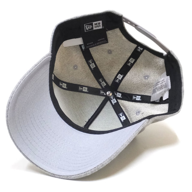 NEW ERA ニューエラ カーブバイザーキャップ 9FORTY A-Frame PEANUTS モノトーンイラスト グレースウェット × グリーンプリント 11914514