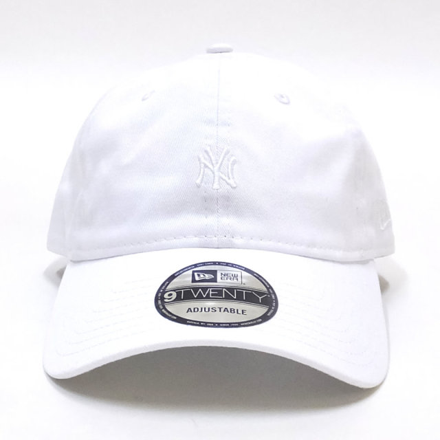NEW ERA ニューエラ カーブバイザーキャップ 9TWENTY クロスストラップ ニューヨーク・ヤンキース ミニロゴ ホワイト × ホワイト 11914534