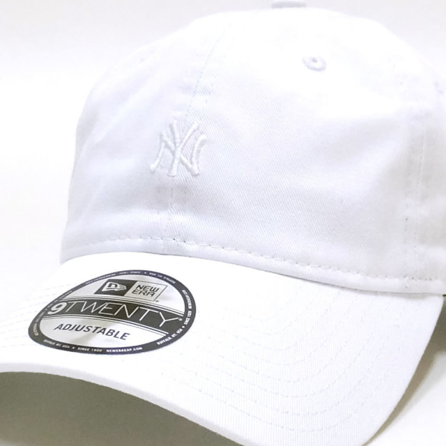 NEW ERA ニューエラ カーブバイザーキャップ 9TWENTY クロスストラップ ニューヨーク・ヤンキース ミニロゴ ホワイト × ホワイト 11914534