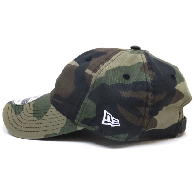 NEW ERA ニューエラ カーブバイザーキャップ 9TWENTY クロスストラップ ニューヨーク・ヤンキース ミニロゴ ウッドランドカモ × ホワイト 11914535