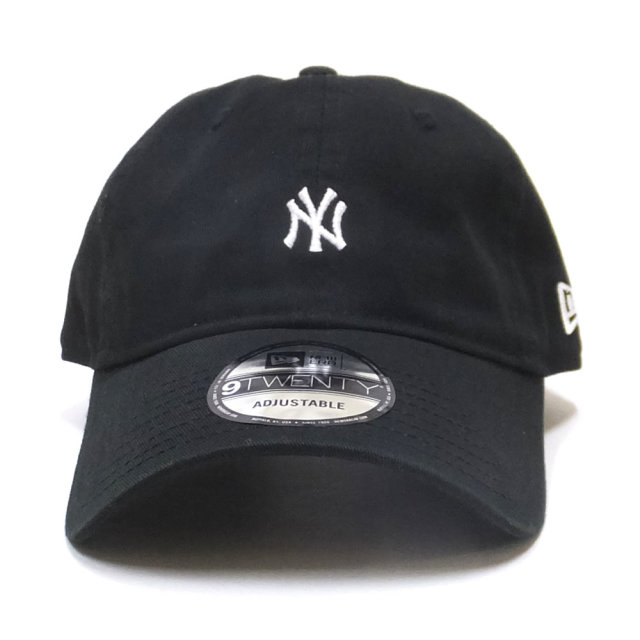 NEW ERA ニューエラ カーブバイザーキャップ 9TWENTY クロスストラップ ニューヨーク・ヤンキース ミニロゴ ブラック × ホワイト 11914538