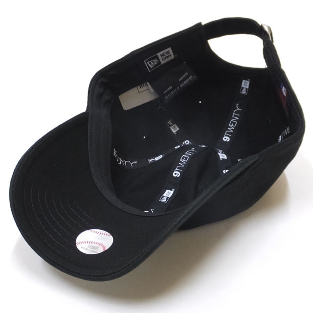 NEW ERA ニューエラ カーブバイザーキャップ 9TWENTY クロスストラップ ニューヨーク・ヤンキース ミニロゴ ブラック × ホワイト 11914538