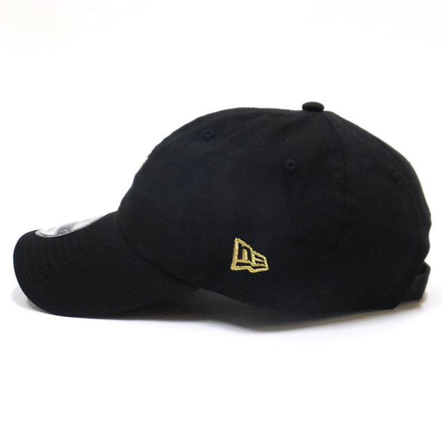NEW ERA ニューエラ カーブバイザーキャップ 9TWENTY クロスストラップ ニューヨーク・ヤンキース ミニロゴ ブラック × ゴールド 11914539
