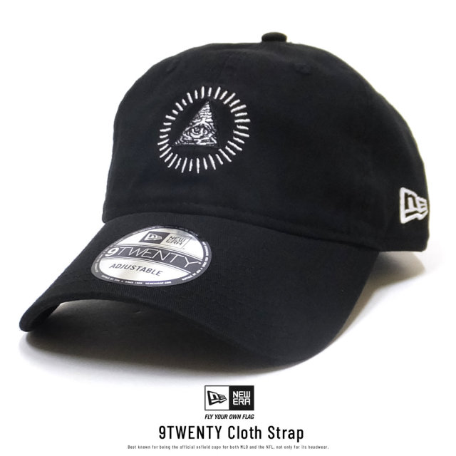 NEW ERA ニューエラ カーブバイザーキャップ 9TWENTY クロスストラップ ダラー アイ ブラック × ホワイト 11914541