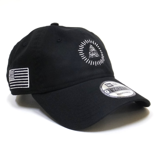 NEW ERA ニューエラ カーブバイザーキャップ 9TWENTY クロスストラップ ダラー アイ ブラック × ホワイト 11914541