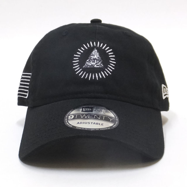 NEW ERA ニューエラ カーブバイザーキャップ 9TWENTY クロスストラップ ダラー アイ ブラック × ホワイト 11914541