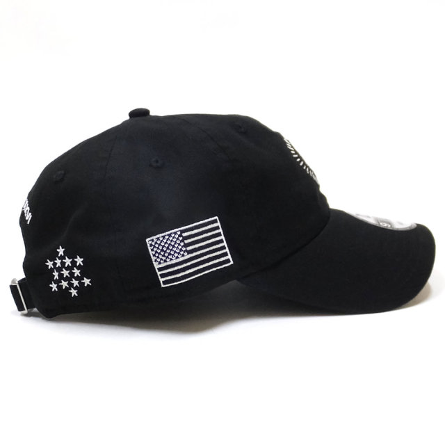 NEW ERA ニューエラ カーブバイザーキャップ 9TWENTY クロスストラップ ダラー アイ ブラック × ホワイト 11914541