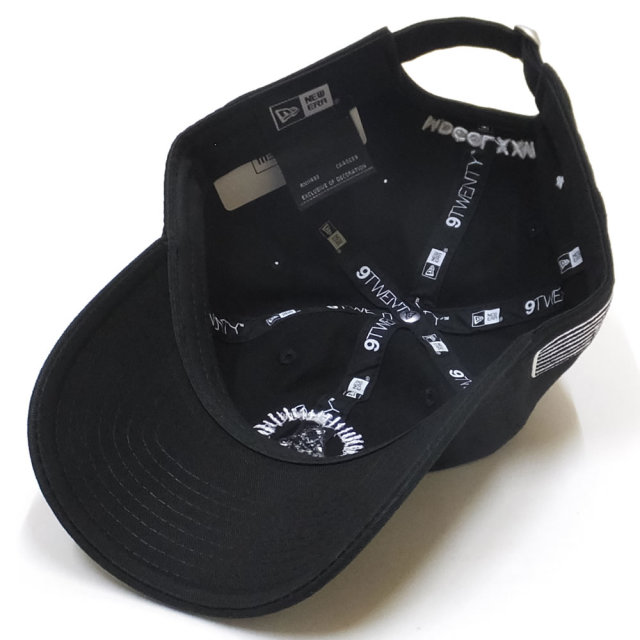 NEW ERA ニューエラ カーブバイザーキャップ 9TWENTY クロスストラップ ダラー アイ ブラック × ホワイト 11914541