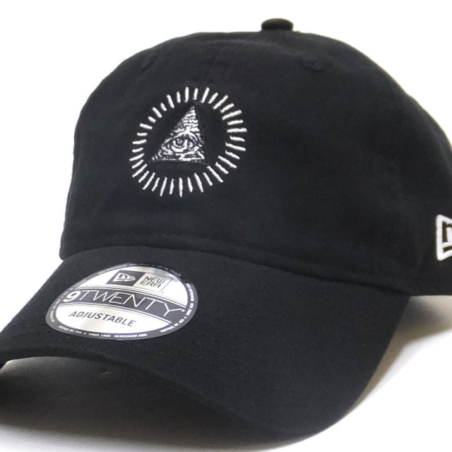 NEW ERA ニューエラ カーブバイザーキャップ 9TWENTY クロスストラップ ダラー アイ ブラック × ホワイト 11914541