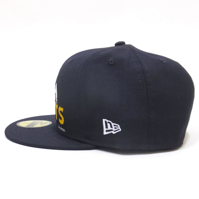 NEW ERA ニューエラ フラットバイザーキャップ 59FIFTY PEANUTS スヌーピー オン ロゴ ネイビー 11914546