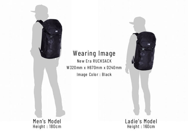 NEW ERA ニューエラ バックパック ラックサック プリントロゴ ブラック × ブラック 11901493