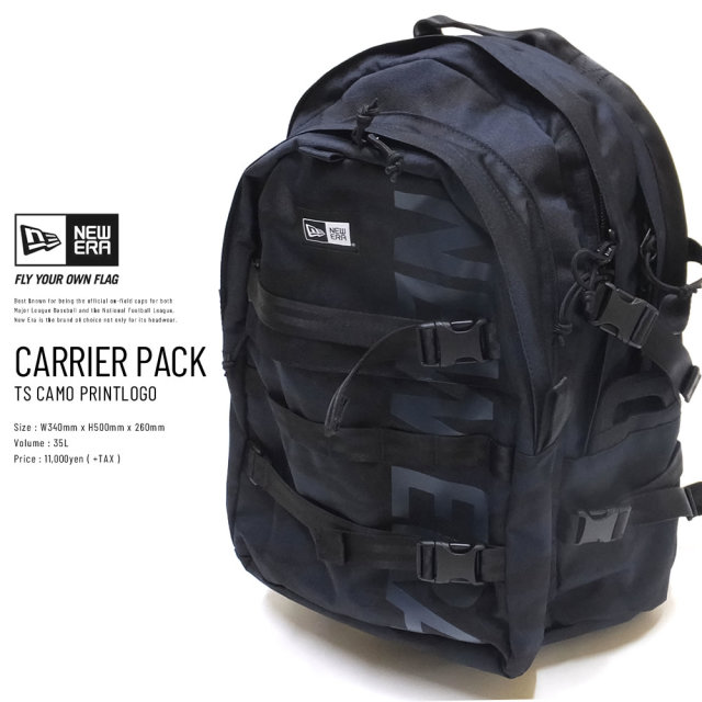 NEW ERA ニューエラ バックパック キャリアパック プリントロゴ タイガーストライプカモネイビー × ネイビー 11901520