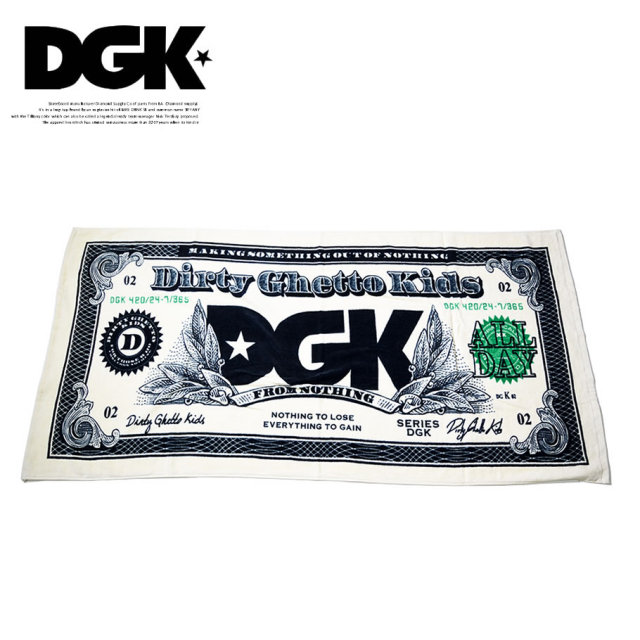 DGK ディージーケー タオル メンズ ストリート系 スケーター ヒップホップ ファッション DGK Currency Towel DAC-177 DGAT039