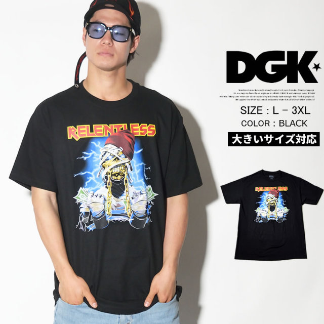 DGK ディージーケー 半袖Tシャツ メンズ 大きいサイズ ストリート系 スケーター ヒップホップ ファッション Relentless T-Shirt DT-4137 DGTT168