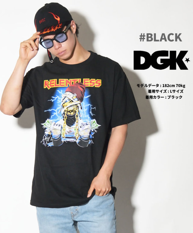 DGK ディージーケー 半袖Tシャツ メンズ 大きいサイズ ストリート系 スケーター ヒップホップ ファッション Relentless T-Shirt DT-4137 DGTT168