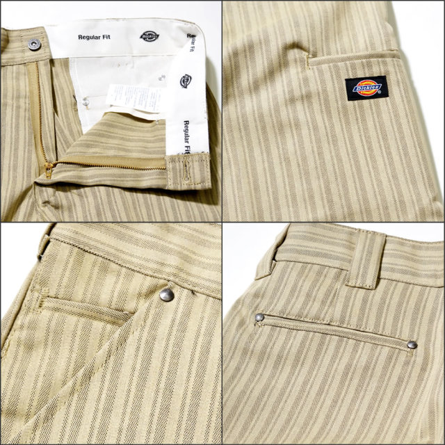 DICKIES ディッキーズ 878 ハーフパンツ メンズ 大きいサイズ シャドー ストライプ柄 レギュラーフィット DKDT025
