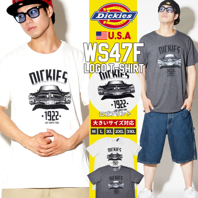 DICKIES ディッキーズ Tシャツ メンズ 半袖 大きいサイズ アメ車 キャデラック WS47F DKTT005