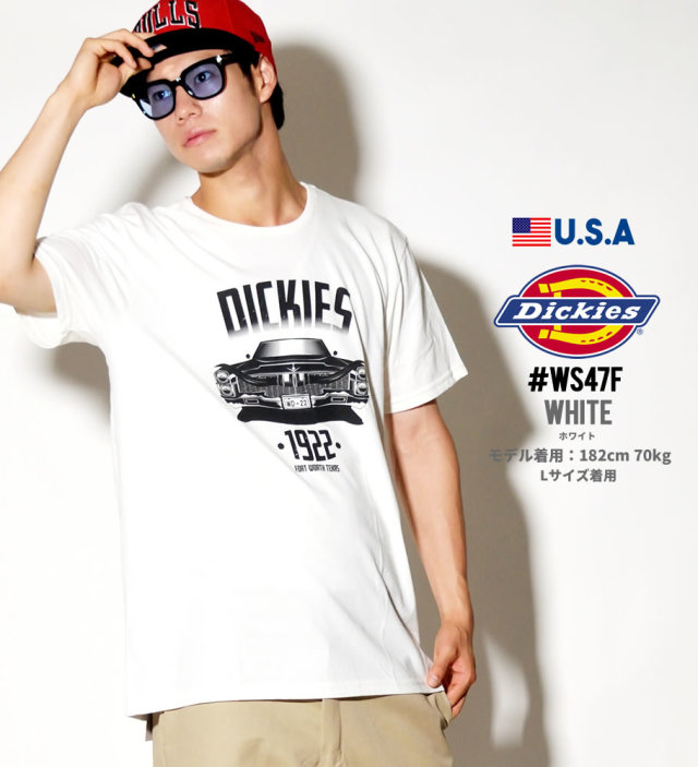 DICKIES ディッキーズ Tシャツ メンズ 半袖 大きいサイズ アメ車 キャデラック WS47F DKTT005