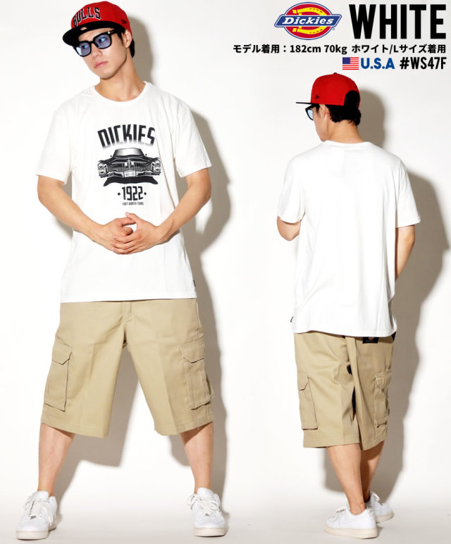 DICKIES ディッキーズ Tシャツ メンズ 半袖 大きいサイズ アメ車 キャデラック WS47F DKTT005