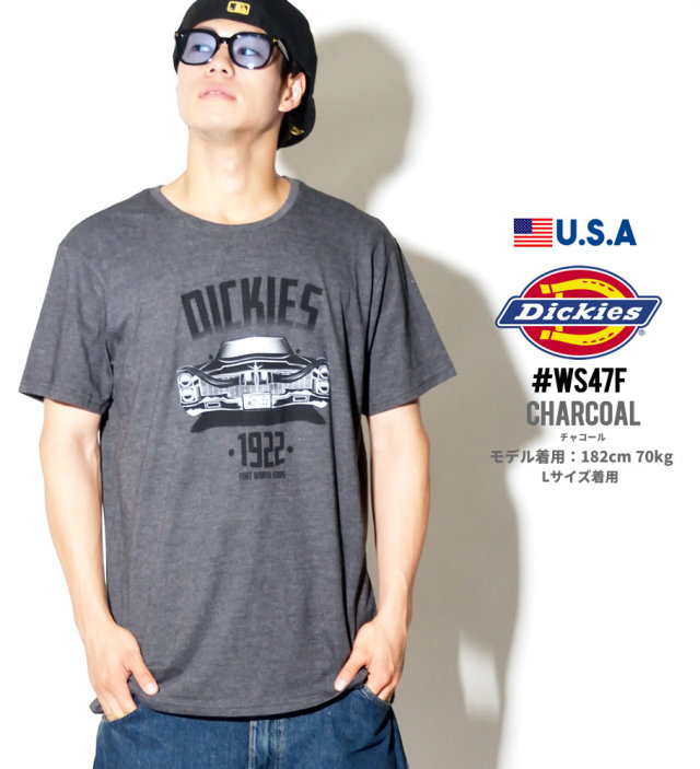 DICKIES ディッキーズ Tシャツ メンズ 半袖 大きいサイズ アメ車 キャデラック WS47F DKTT005