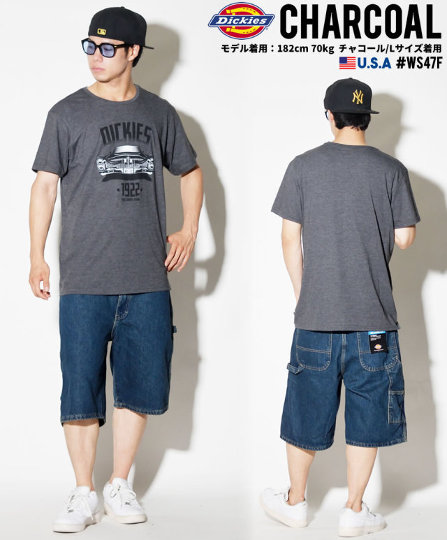 DICKIES ディッキーズ Tシャツ メンズ 半袖 大きいサイズ アメ車 キャデラック WS47F DKTT005