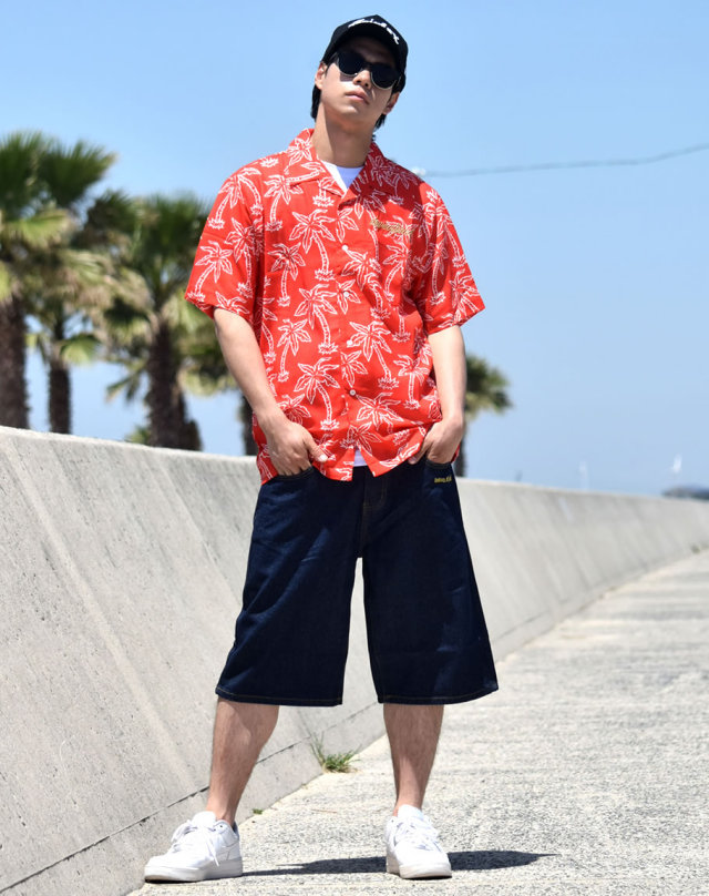 DOP ディーオーピー 半袖 アロハシャツ メンズ 大きいサイズ トロピカル柄 総柄 b系 ヒップホップ hiphop ファッション DPOT018