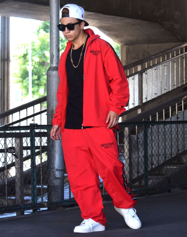 DOP ディーオーピー ナイロンセットアップ メンズ 大きいサイズ サイドテープ b系 hiphop ヒップホップ ファッション DPST118