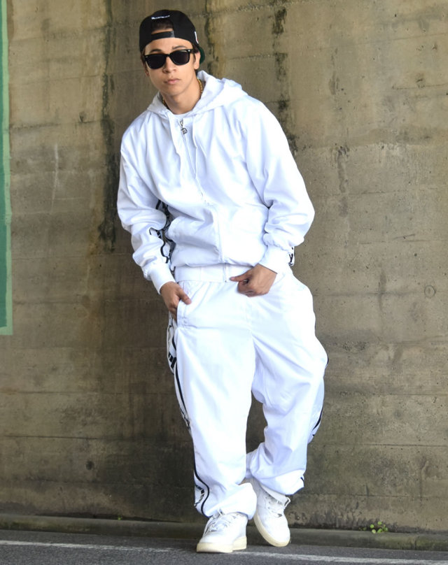 DOP ディーオーピー ナイロン セットアップ メンズ 大きいサイズ スポーツMIX サイドライン hiphop ヒップホップ b系 ファッション 通販 DPST127