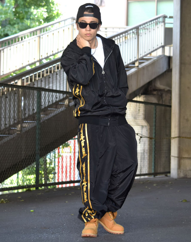 DOP ディーオーピー ナイロン セットアップ メンズ 大きいサイズ スポーツMIX サイドライン hiphop ヒップホップ b系 ファッション 通販 DPST127