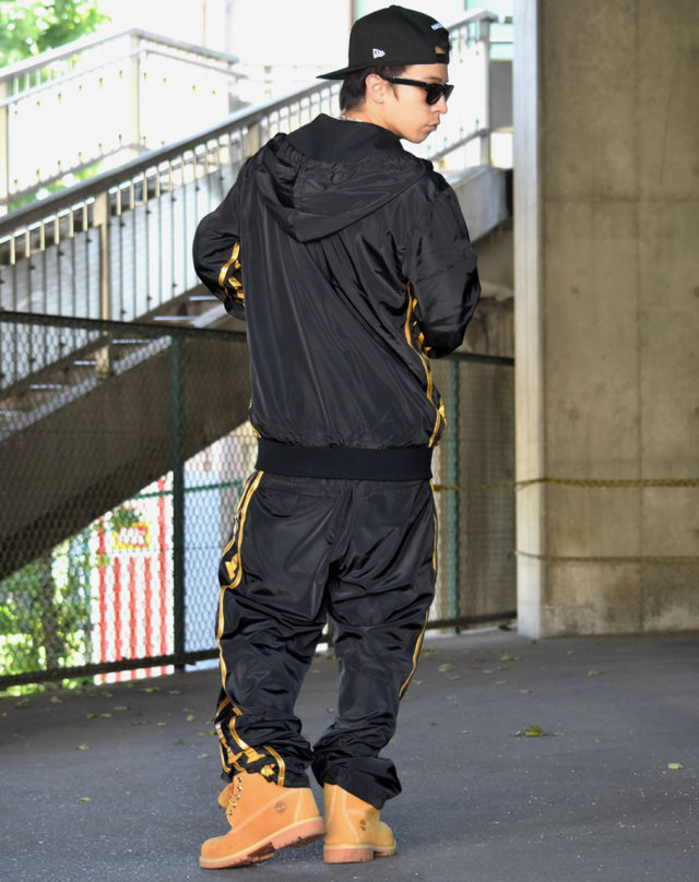 DOP ディーオーピー ナイロン セットアップ メンズ 大きいサイズ スポーツMIX サイドライン hiphop ヒップホップ b系 ファッション 通販 DPST127