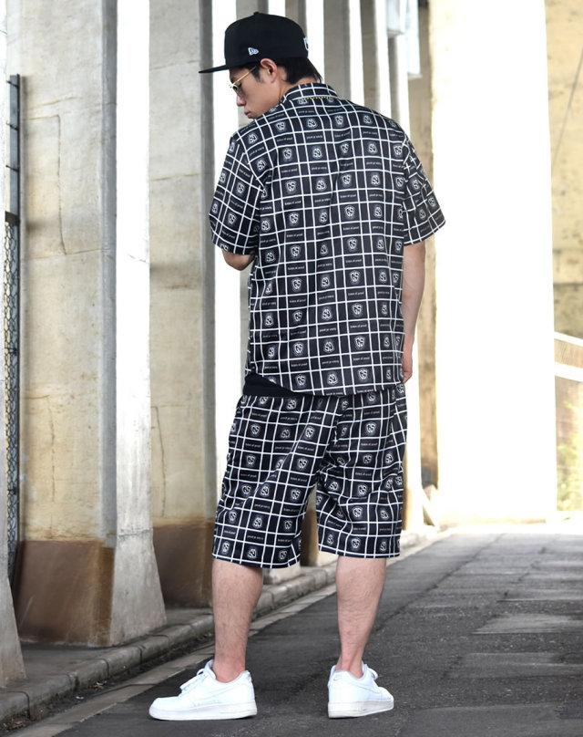 DOP ディーオーピー 半袖 セットアップ メンズ 大きいサイズ GSロゴ 総柄 b系 hiphop ヒップホップ ファッション DPST151