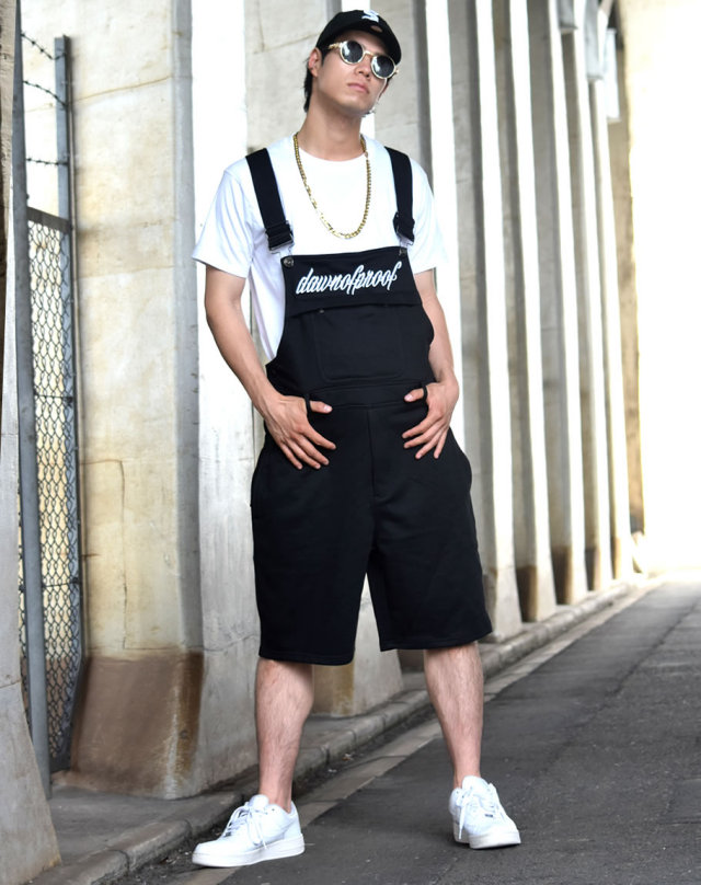 DOP ディーオーピー スウェット オーバーオール メンズ 大きいサイズ ハーフパンツ b系 hiphop ヒップホップ ファッション DPST156
